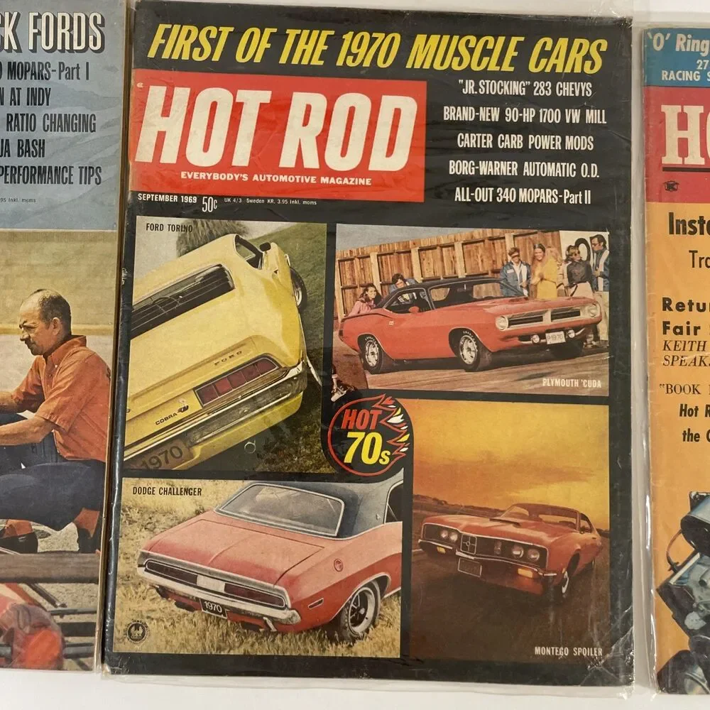 Vtg Hot Rod Mag Lot 1965–1969 Muscle Cars Drag Racing Garlits